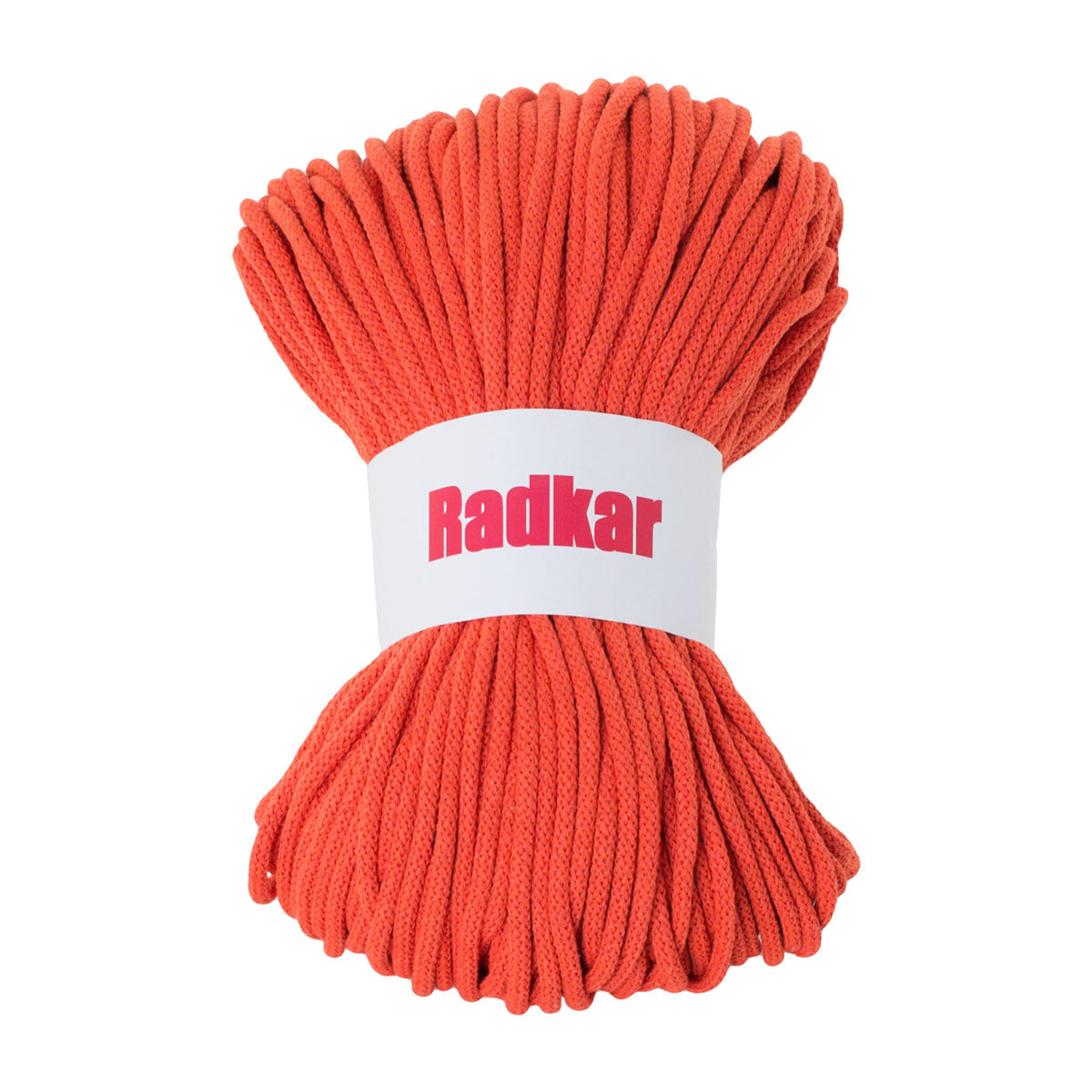 cotton cord braided 5mm orange radkar macrame handmade crochet knitting weaving