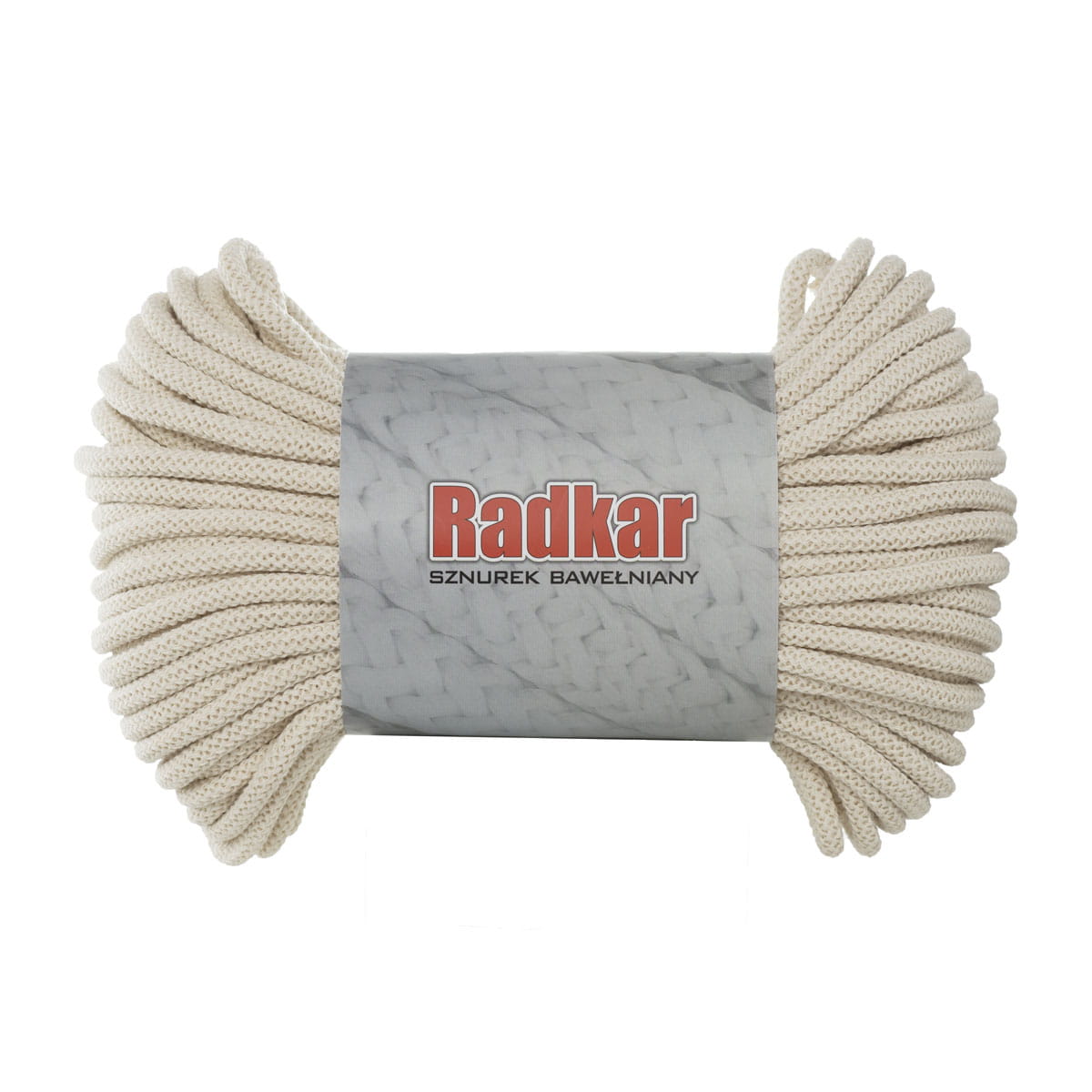 Ecru 050 Braided cotton cord 7mm