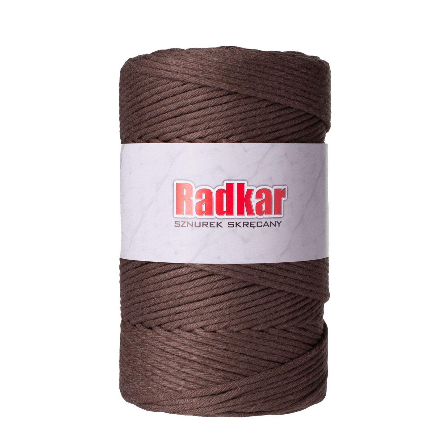 Brown 5mm macrame twisted cotton cord