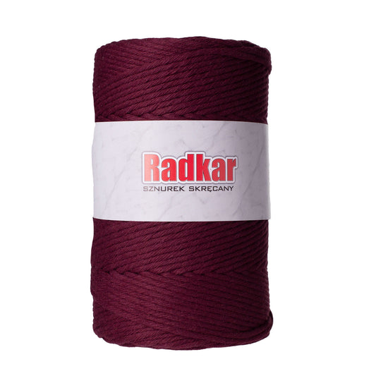 Dark Red 5mm macrame twisted cotton cord