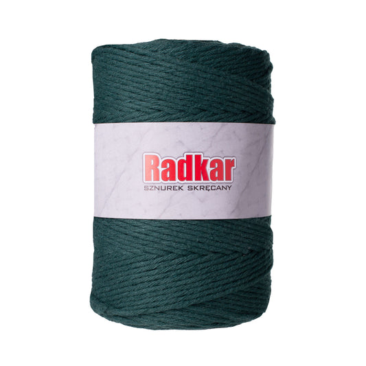 3mm Bottle Green macrame twisted cotton cord