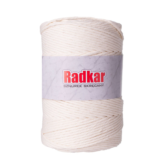 3mm Ecru macrame twisted cotton cord