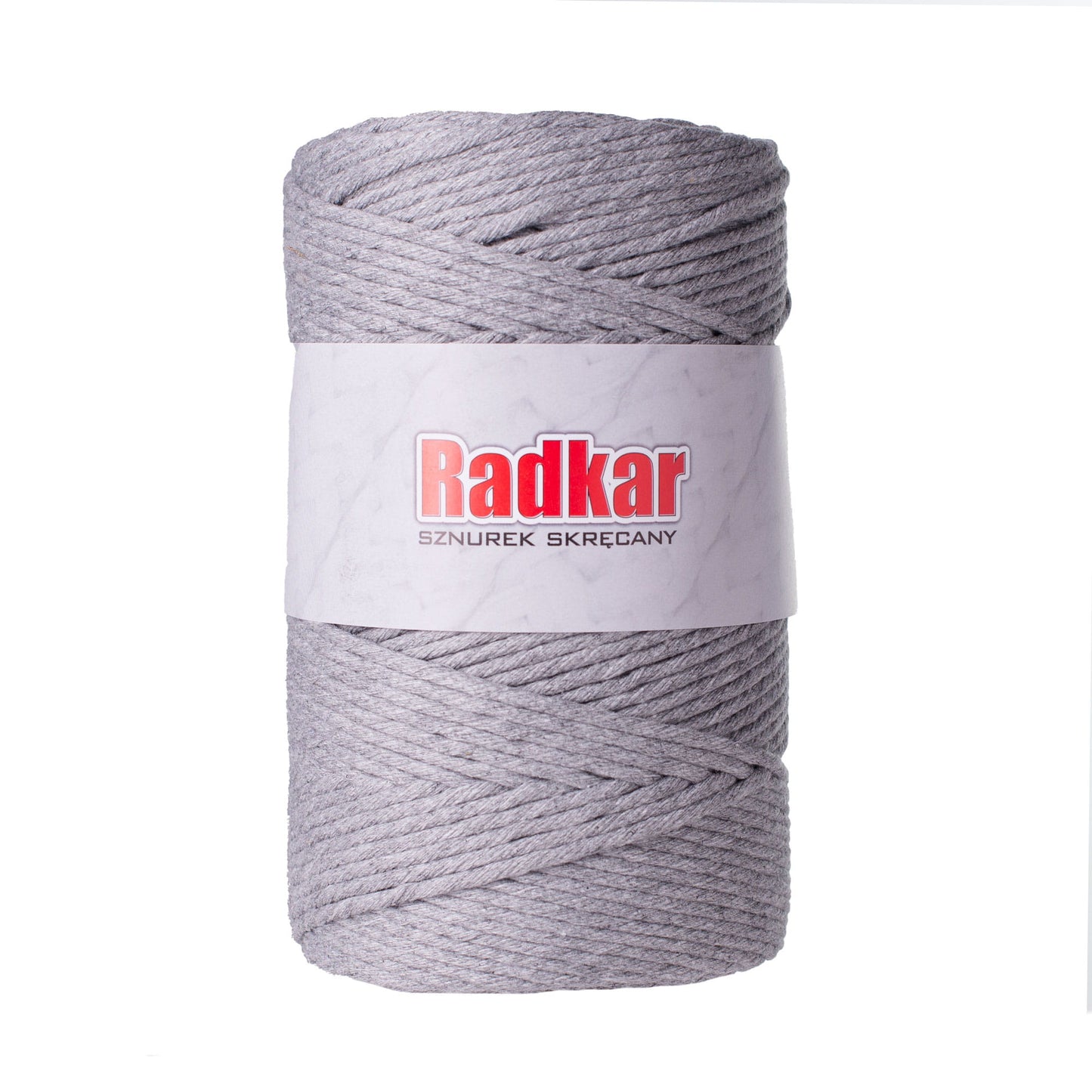 Grey 5mm macrame twisted cotton cord