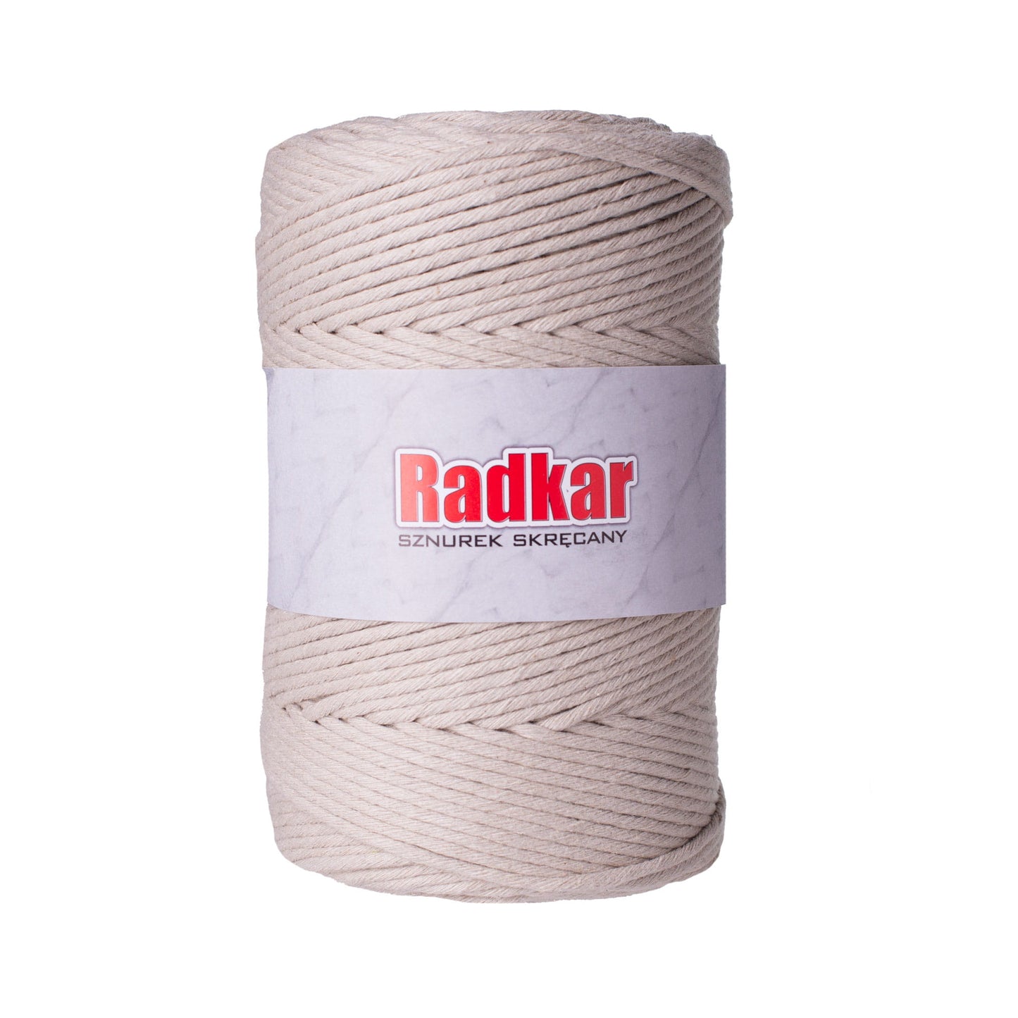 3mm Light beige macrame twisted cotton cord