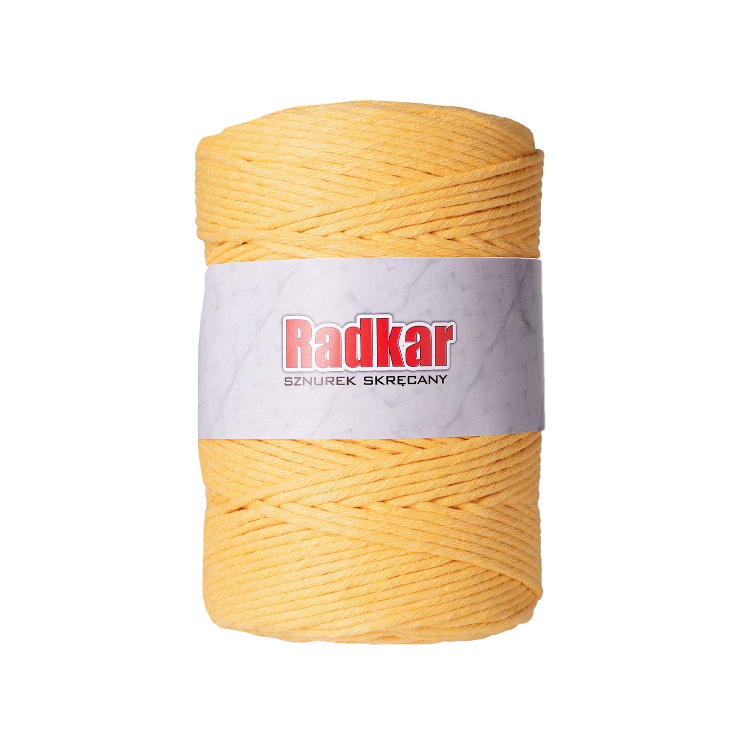 Yellow 5mm macrame twisted cotton cord