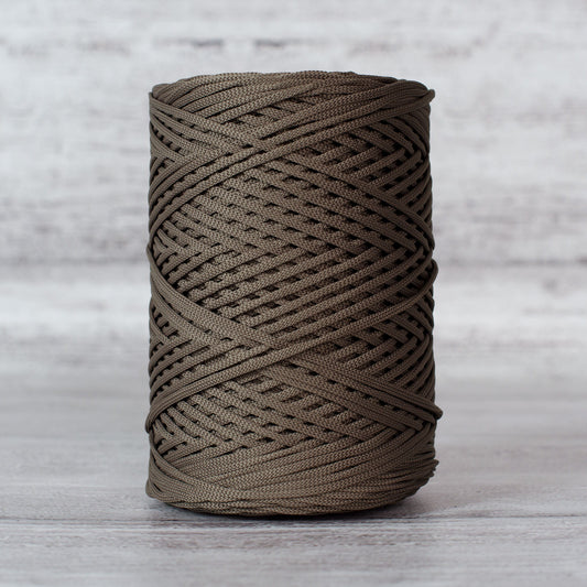 mocca braided polyester 2mm cord radkar sznurek poliestrowy lightweight handmade craft