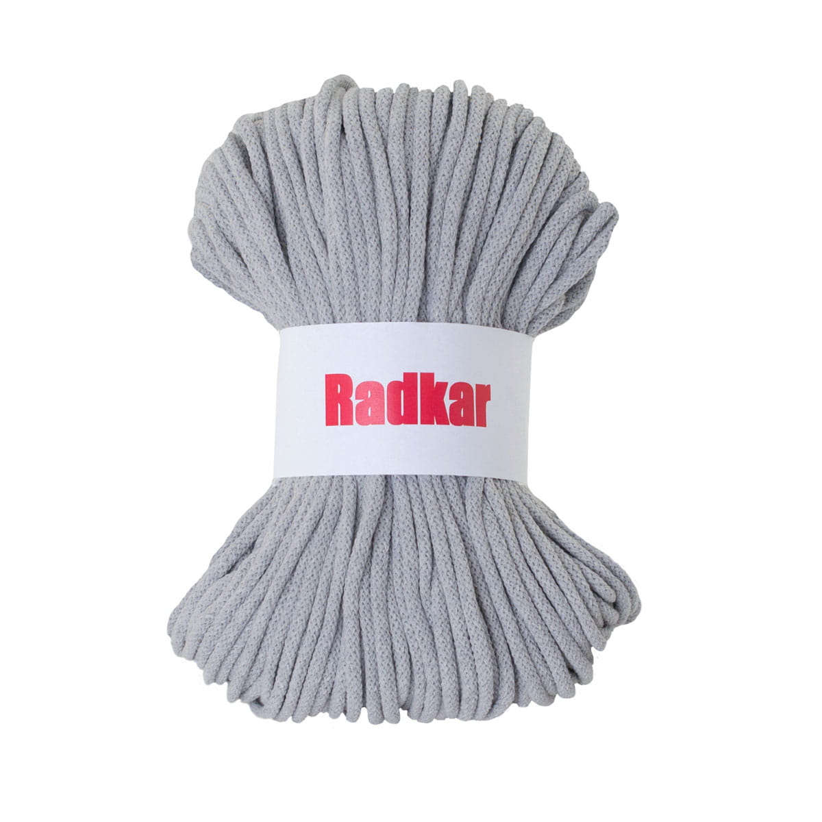 Ashy grey 075 Braided cotton cord 5mm