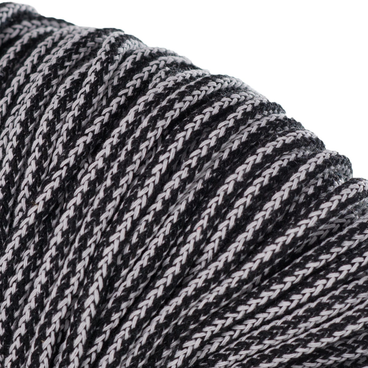Black & White Multicolour braided cotton cord 5mm