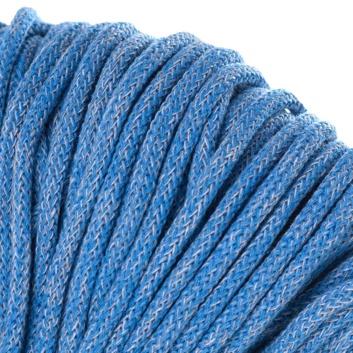 Grey & Blue Multicolour  braided cotton cord 5mm
