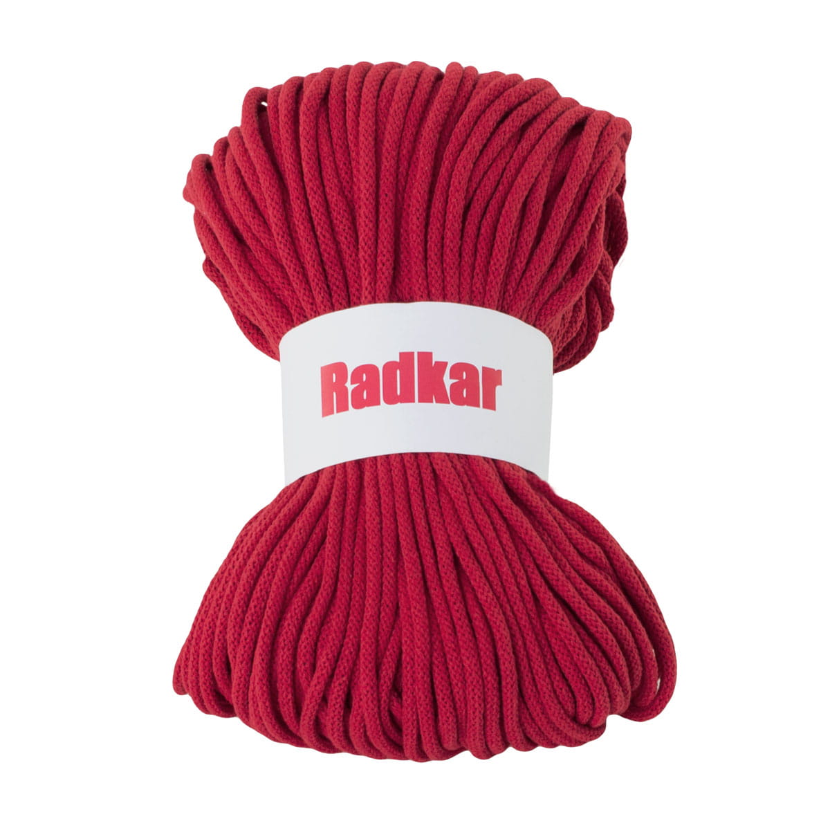 5mm coton cord red macrame braided with core radkar crochettig knitting DIY