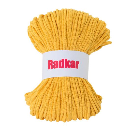 Yellow 260 Braided cotton cord 5mm