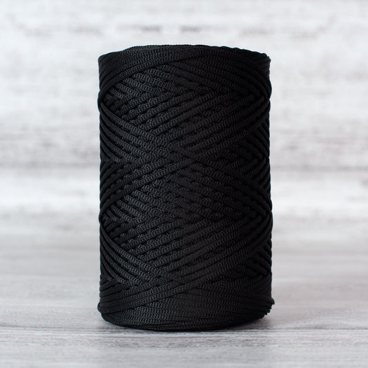 Black 2mm polyester cord